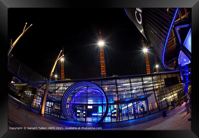 Entrance to O2 Arena, Millennium Dome, London, UK Framed Print by Geraint Tellem ARPS