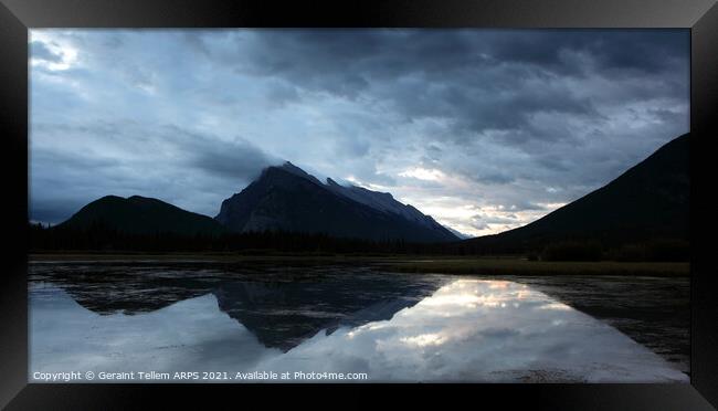 Mount Rundle and Vermillion Lakes, Banff, Alberta, Canada Framed Print by Geraint Tellem ARPS