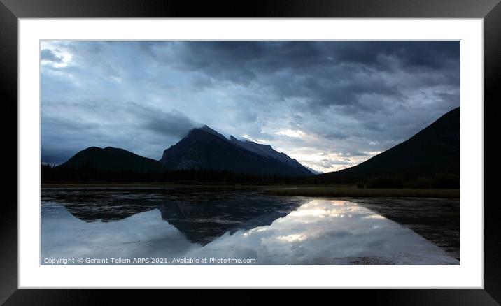 Mount Rundle and Vermillion Lakes, Banff, Alberta, Canada Framed Mounted Print by Geraint Tellem ARPS