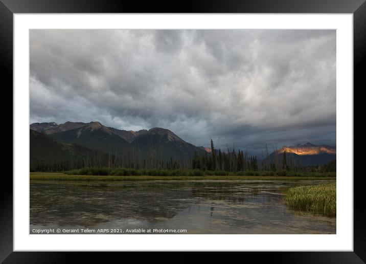 Vermillion Lakes and Rockies, Banff, Alberta, Canada Framed Mounted Print by Geraint Tellem ARPS