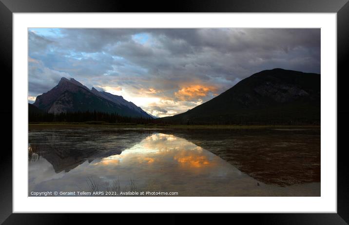 Mount Rundle and Vermillion Lakes, Banff, Alberta, Canada Framed Mounted Print by Geraint Tellem ARPS