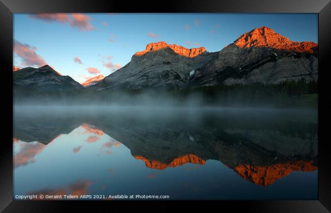 Wedge Pond at sunrise, Kananaskis Country, Alberta, Canada Framed Print by Geraint Tellem ARPS