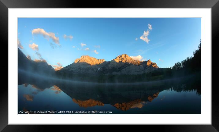 Wedge Pond at sunrise, Kananaskis Country, Alberta, Canada Framed Mounted Print by Geraint Tellem ARPS