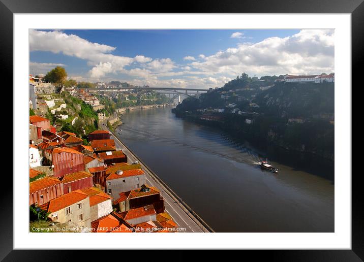 Douro River From Ponte D. Luis, Porto, Portugal Framed Mounted Print by Geraint Tellem ARPS