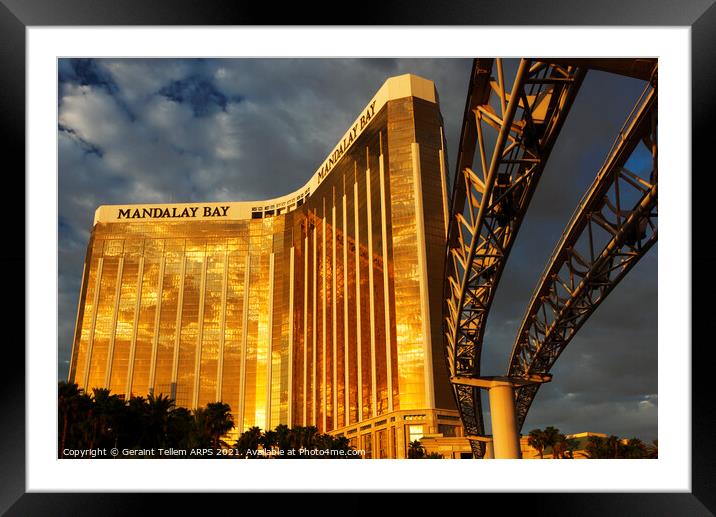 Mandalay Bay Hotel and Casino, Las Vegas, Nevada,  Framed Mounted Print by Geraint Tellem ARPS