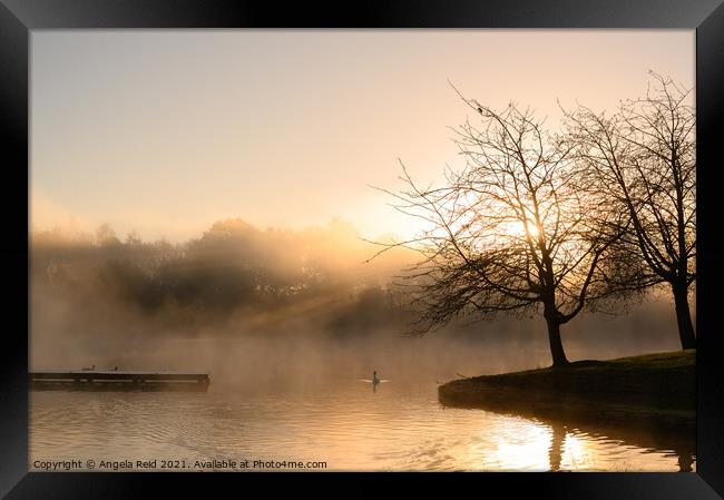 Misty Sunrise Framed Print by Reidy's Photos