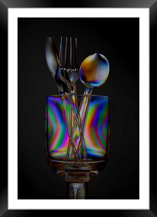 Refraction Light Still Life Framed Mounted Print by Reidy's Photos