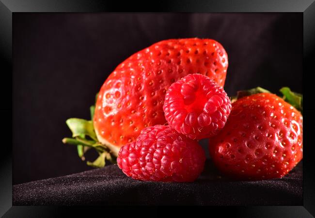 A bowl of red fruit Framed Print by Reidy's Photos