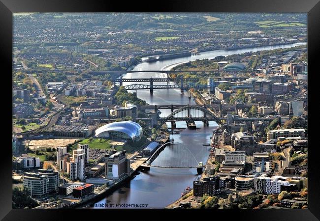 The bridges of the River Tyne. Framed Print by mick vardy