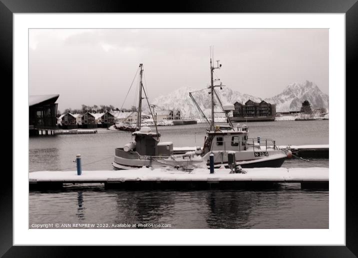 The frozen North. Framed Mounted Print by ANN RENFREW