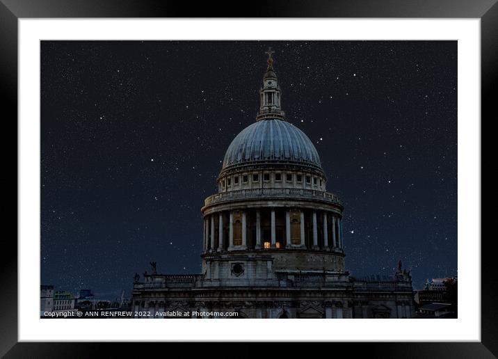 One of the many wonders of London. Framed Mounted Print by ANN RENFREW
