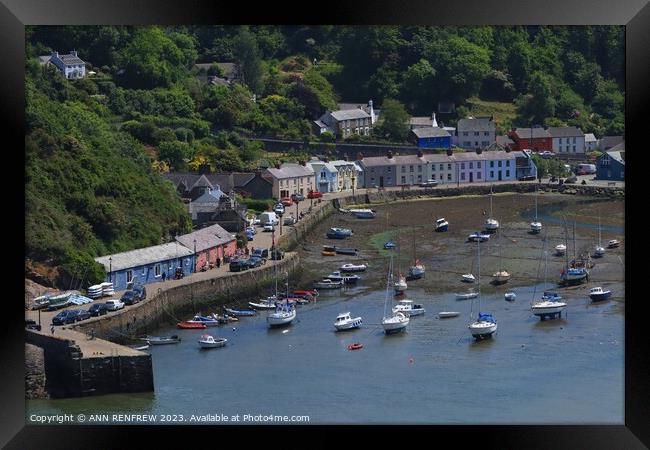 Fishguard harbour, Framed Print by ANN RENFREW