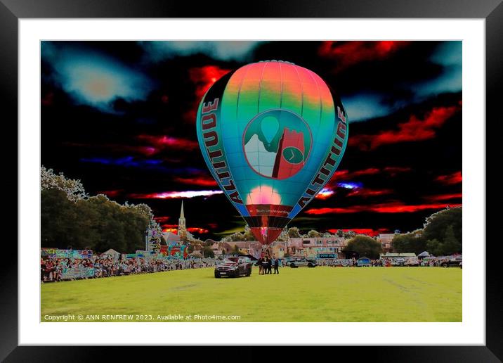 Up Up and Away... Framed Mounted Print by ANN RENFREW