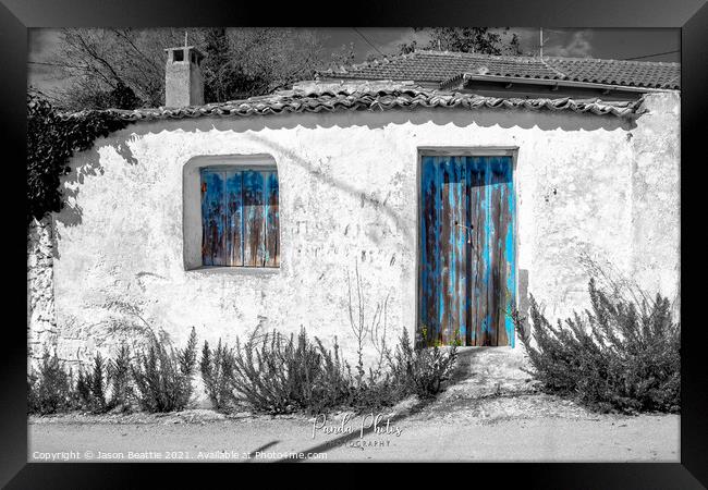 Selective Color of a village house Framed Print by Jason Beattie