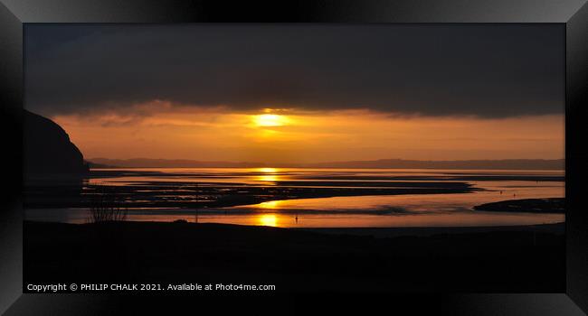 Llandudno sunset north Wales 490  Framed Print by PHILIP CHALK