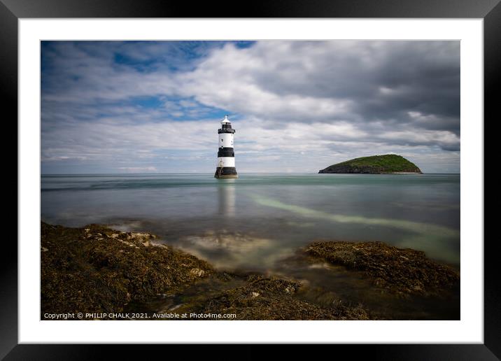 Penmon lighthouse Anglesey 555 Framed Mounted Print by PHILIP CHALK