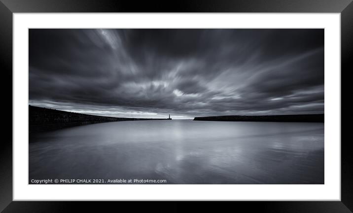 Monochrome Seaham harbour vista 594 Framed Mounted Print by PHILIP CHALK
