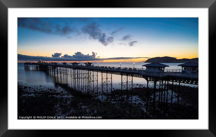 Sunrise glow over Llandudno pier 600 Framed Mounted Print by PHILIP CHALK