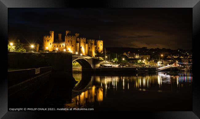 Conwy castle 603 Framed Print by PHILIP CHALK