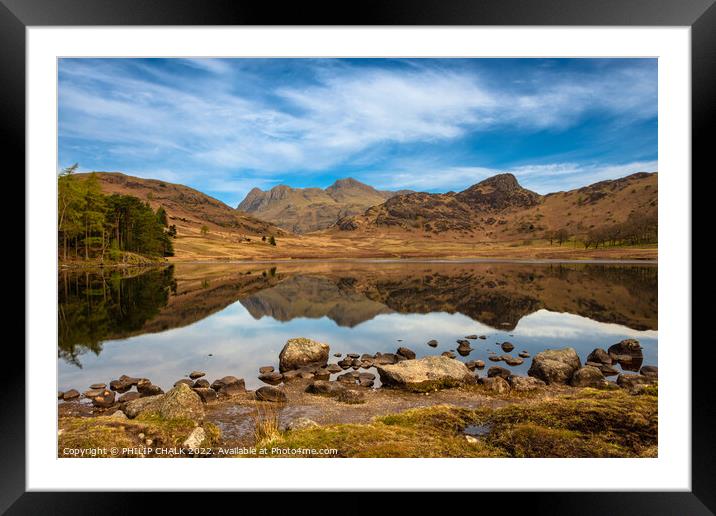 Blea tarn reflections 660 Framed Mounted Print by PHILIP CHALK
