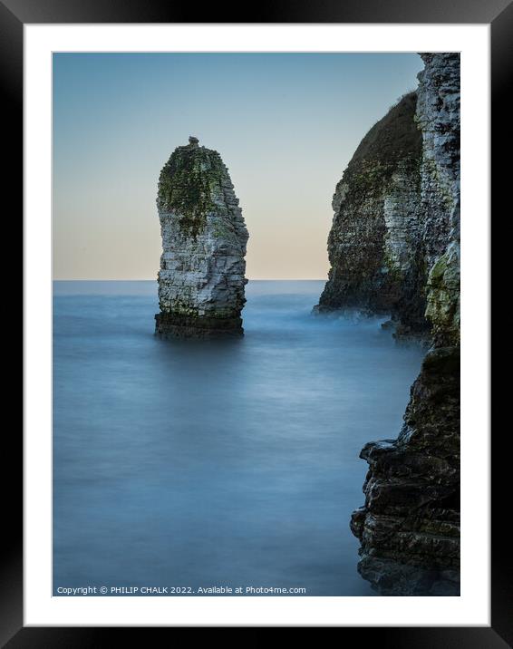 Sea stack at Flamborough head  670 Framed Mounted Print by PHILIP CHALK