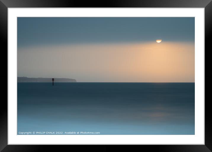 Bridlington beach sunrise 708 Framed Mounted Print by PHILIP CHALK