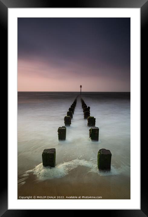 Bridlington beach sunrise 709 Framed Mounted Print by PHILIP CHALK