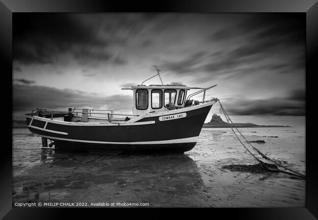 Lindisfarne fishing boat on Holy island 776 Framed Print by PHILIP CHALK