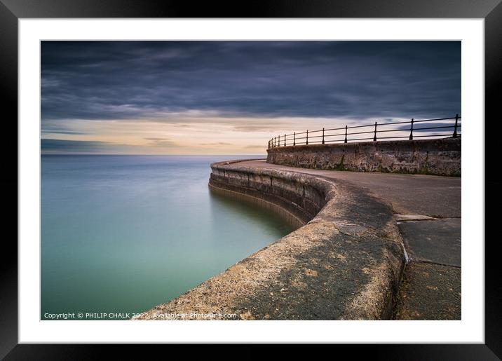 Scarborough south promenade 789 Framed Mounted Print by PHILIP CHALK