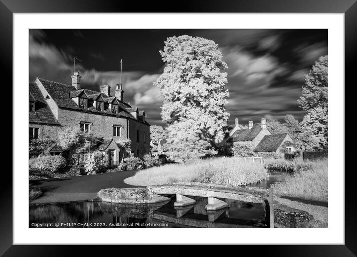 Lower Slaughter in the Cotswolds 857 Framed Mounted Print by PHILIP CHALK