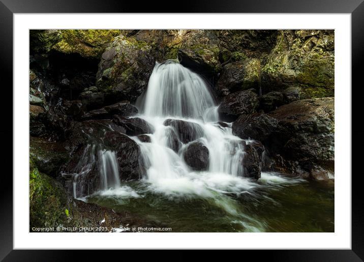 Ladore waterfalls and cascades in the lake district 867 Framed Mounted Print by PHILIP CHALK