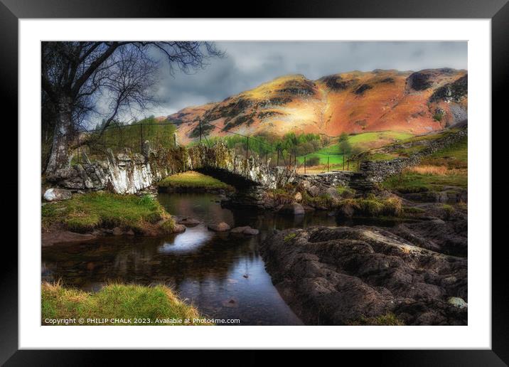 Slaters bridge in the lake district 875 Framed Mounted Print by PHILIP CHALK