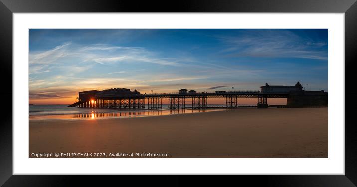 Serene Sunrise  Cromer pier Norfolk 906 Framed Mounted Print by PHILIP CHALK