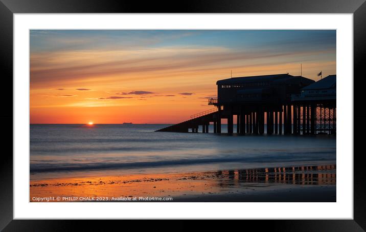 Cromer lifeboat sunrise 912  Framed Mounted Print by PHILIP CHALK
