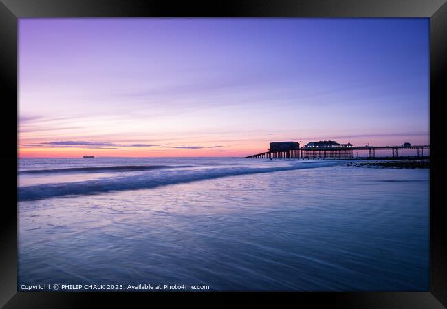 Cromer pier sunrise 922 Framed Print by PHILIP CHALK
