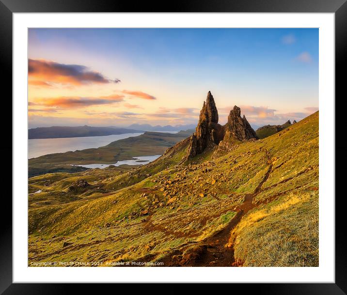 The old man of Storr isle of skye Scotland 937 Framed Mounted Print by PHILIP CHALK