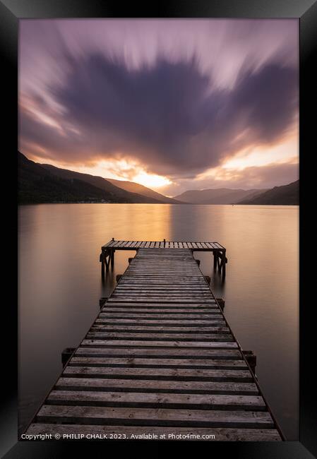 Loch Earn sunset 976 Framed Print by PHILIP CHALK
