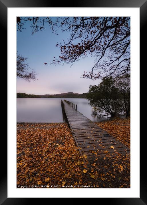 Coniston jetty 989 Framed Mounted Print by PHILIP CHALK