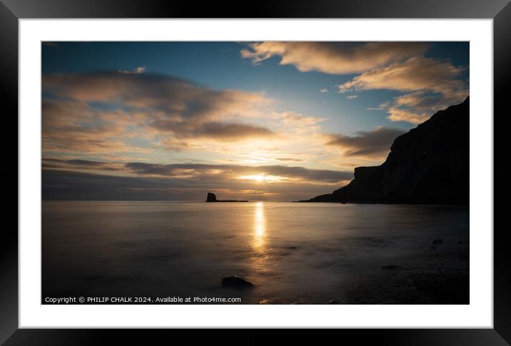 Saltwick bay 1069 Framed Mounted Print by PHILIP CHALK