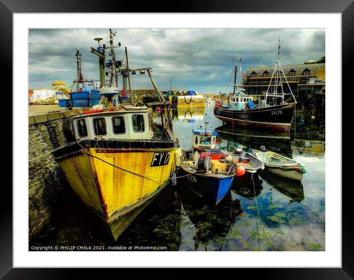 Mevagissey fishing community in Cornwall 81  Framed Mounted Print by PHILIP CHALK