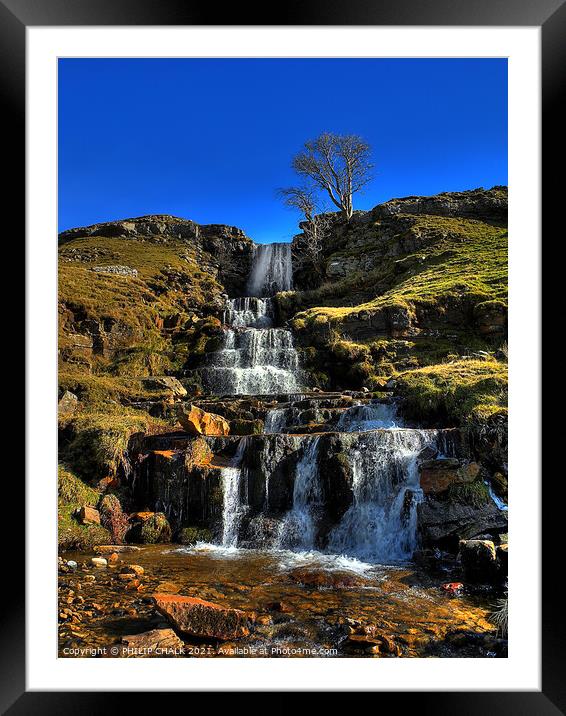 Cray falls in the Yorkshire dales 82  Framed Mounted Print by PHILIP CHALK