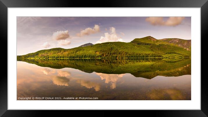 Llyn Cwellyn lake North Wales 87 Framed Mounted Print by PHILIP CHALK