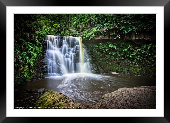 Goit stock lower waterfalls. 114  Framed Mounted Print by PHILIP CHALK