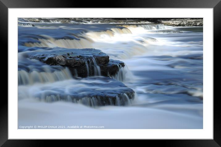 Aysgarth lower waterfalls 124  Framed Mounted Print by PHILIP CHALK