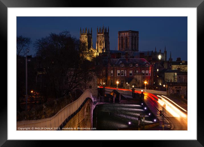 York minster from the bar walls 147 Framed Mounted Print by PHILIP CHALK