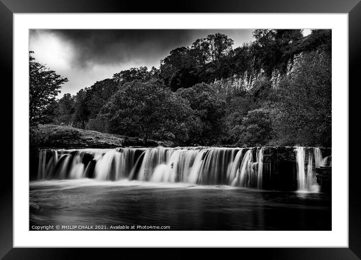 Wainwath falls in the Yorkshire dales Keld 148 Framed Mounted Print by PHILIP CHALK