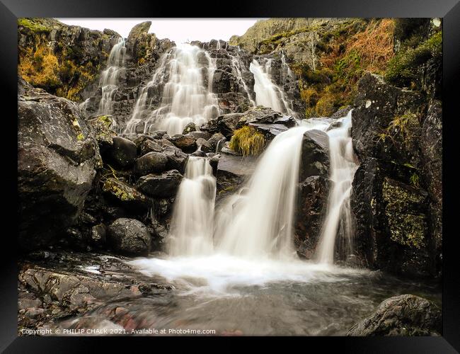 Langdale waterfall 161 Framed Print by PHILIP CHALK