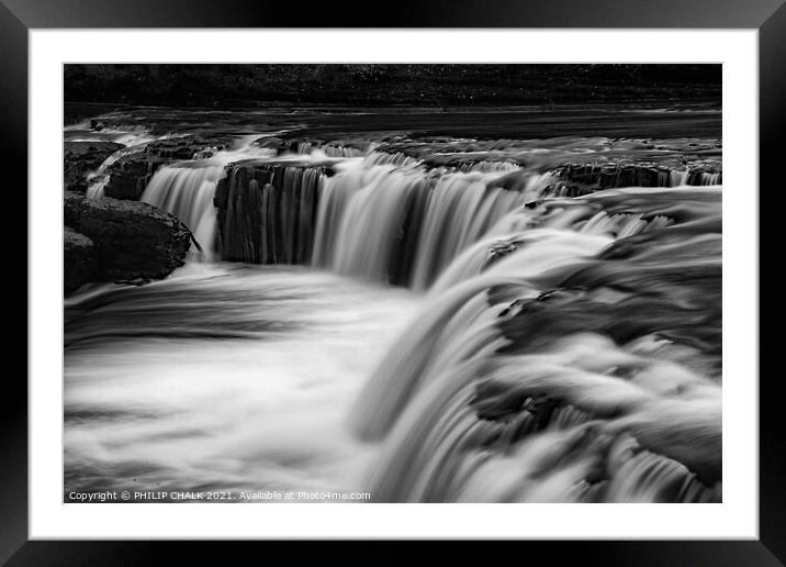 Aysgarth Falls in the Yorkshire dales 218 Framed Mounted Print by PHILIP CHALK