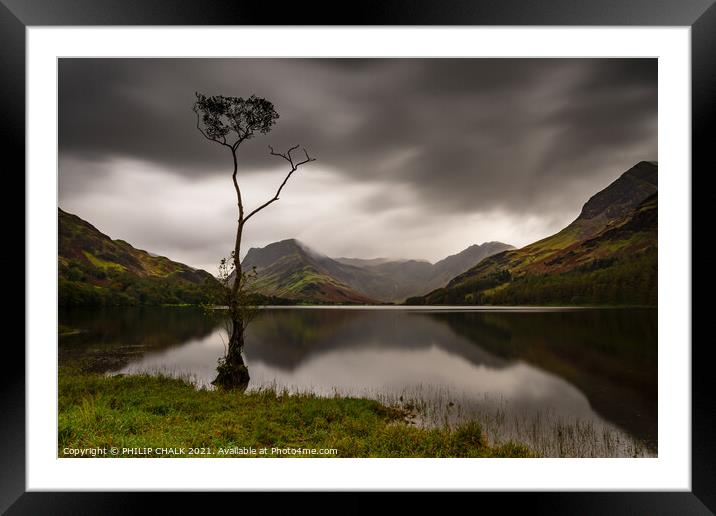 Fleetwith Pike and Buttermere in the lake district 225 Framed Mounted Print by PHILIP CHALK