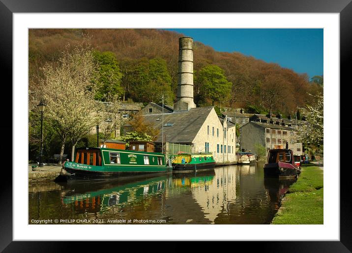 Hebden bridge south west Yorkshire Calderdale with Framed Mounted Print by PHILIP CHALK